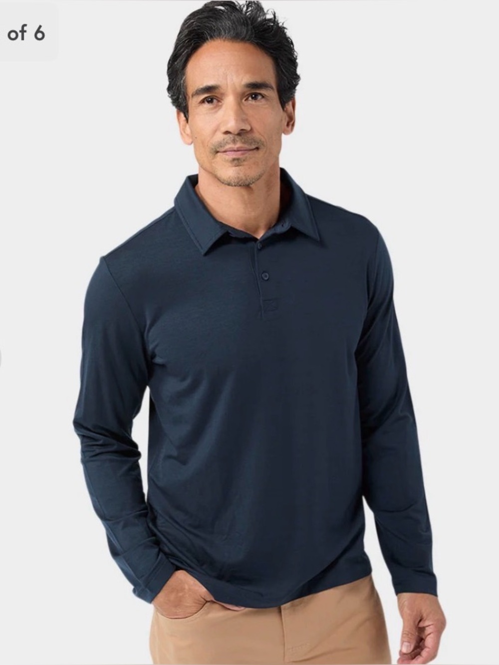 NWT Stio Men's Alpin Lightweight Merino Polo Long-sleeve Mountain Shadow